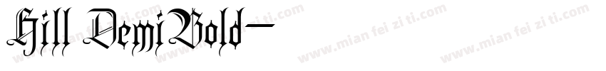 Hill DemiBold字体转换